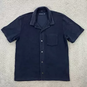 Abercrombie & Fitch Terry Cloth Shirt Mens XS Relaxed Fit Towel Beach Summer - Picture 1 of 8