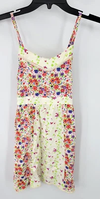 Vestido Disney Firmado Niñas Grande Colorido Floral Sin Mangas Vestido Solero Calado Foto 1 de 4