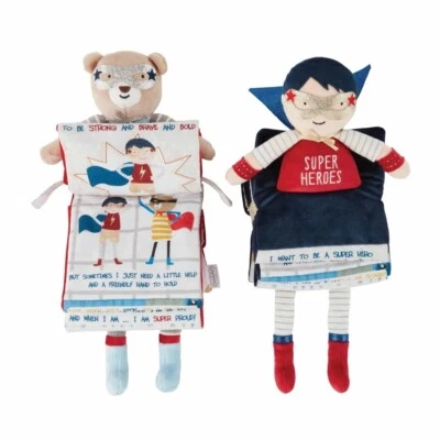 Mud Pie E1 The Kids Shoppe Baby Super Hero Toy Reading Pals Book 12600109 Choose - Image 1 of 4