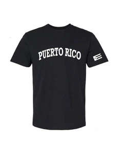 PUERTO RICO SHORT SLEEVE UNISEX BLACK OR WHITE T-SHIRT - Picture 1 of 4