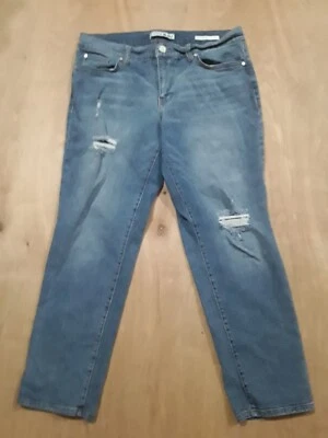 Women's Code Bleu Distressed Boyfriend Denim Jeans Size 8 - Image 1 of 4