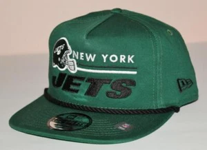NEW ERA The Golfer NEW YORK NY JETS Cap Snapback Hat ROPE Retro Bar Logo *W3 - Picture 1 of 7