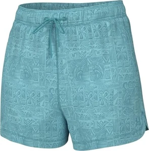 NEW Women's Huk Pursuit Volley Quick Dry Teal Blue Shorts Size XLarge MSRP $50 - Picture 1 of 7