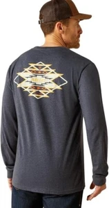 Ariat Men's Saltillo Lockup LS T-Shirt-53987 - Picture 1 of 3