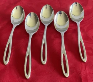 Yamazaki 18/8 stainless L'fleur lot of 5 teaspoons 6 5/8" - Picture 1 of 5