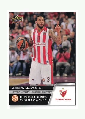 2015-16 Upper Deck Euroleague - #E-7 Marcus Williams - Image 1 of 3