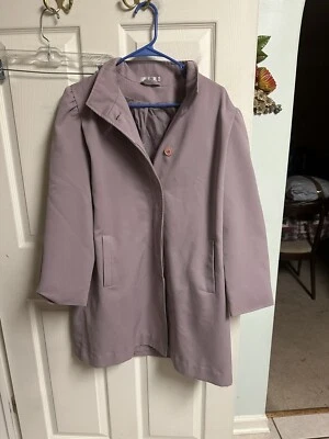 VTG Purple Forecaster Trench Coat Jacket Womens 11/12 Med Union Made USA 70s 80s - Image 1 of 4