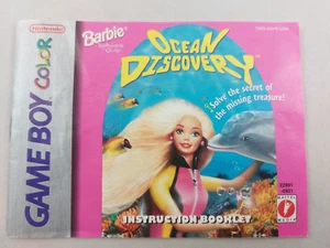 Barbie Ocean Discovery (Nintendo GBC Gameboy Color) Instruction Manual ONLY - Foto 1 di 2
