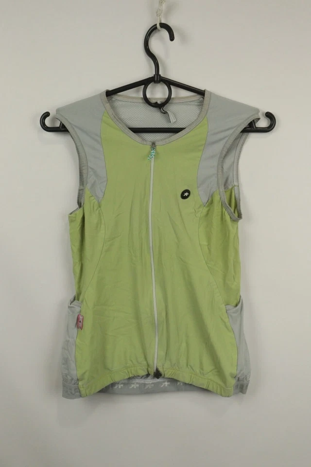 Assos Green/Gray Polyamide Sleeveless Full Zipper Cycling Vest L - Image 1 of 4