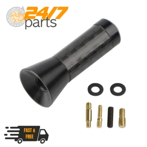 Short Stubby Black Carbon Fibre Bee Sting Aerial 3.5cm 1 inch 1.5" Antenna Ariel - Afbeelding 1 van 6