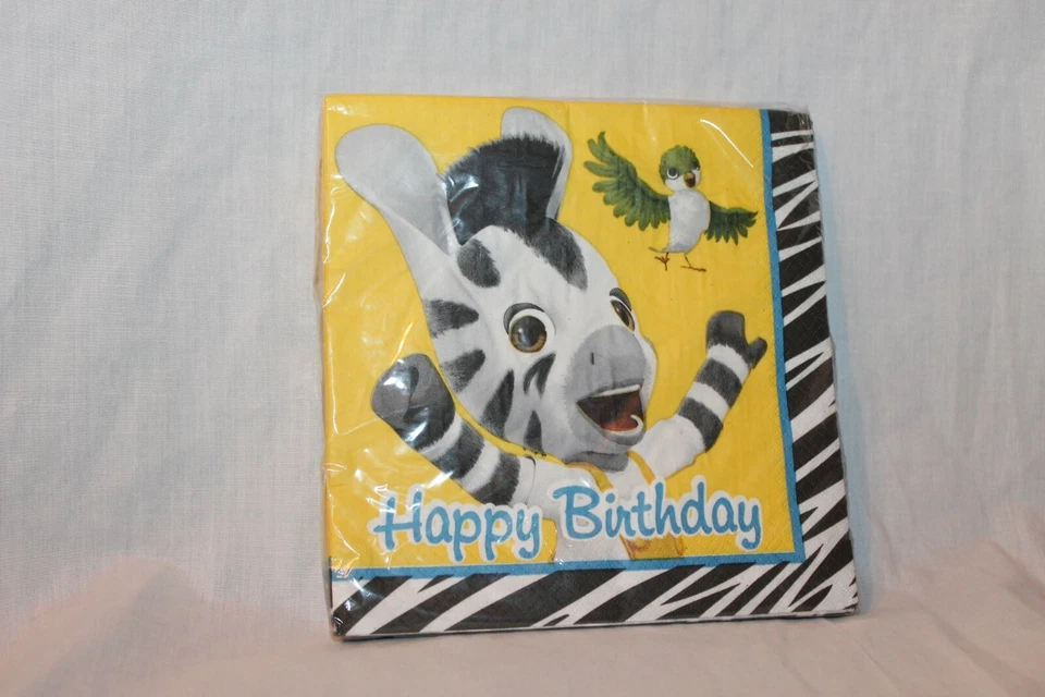 NEW  IN PACKAGE ZOU ZEBRA BOY 16- LUNCH NAPKINS   PARTY SUPPLIES   - Image 1 of 1