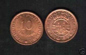 PORTUGUESE INDIA 10 CENTAVOS KM-30 1961 x 10 Pcs Lot UNC CURRENCY INDIAN COIN - Picture 1 of 1