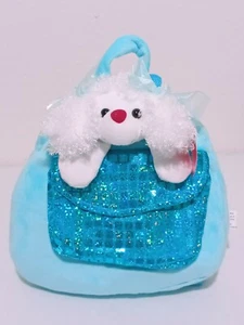 Girls Poodle Plush Blue Backpack Toddler First Purse Surprise Birthday Gift - Picture 1 of 5