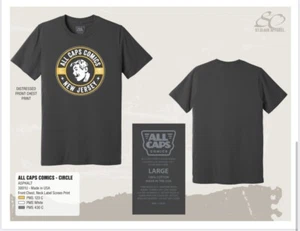 CYBERFROG! ALL CAPS COMICS Circle Logo T-Shirt! - Picture 1 of 1