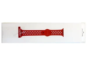 NEW Open Box Genuine APPLE NIKE SPORT Watch Band Bright Crimson Gym Red 41MM M/L - Zdjęcie 1 z 2