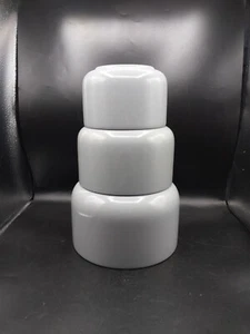 Vtg Waechtersbach Mixing Bowl Set West Germany Nesting Stacking Gray Minimalist - Picture 1 of 20