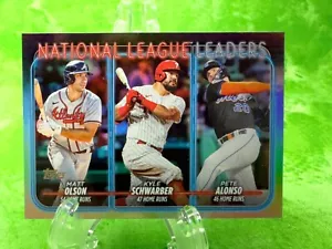 Pete Alonso, Kyle Schwarber, Matt Olson - Rainbow Foil - 2023 NL Leage Leaders - Bild 1 von 11