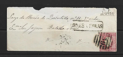 [Portugal 1872 – Postal History] Letter Torres Vedras/25 Reis King Luiz - Image 1 of 2