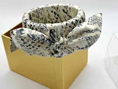 Chico’s Scarf Cuff Snake Pattern Silk Material Bracelet Boho Chic NEW Retail $49 - Image 1 of 4