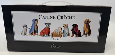 Roman Inc Canine Creche 7 Piece Dog Nativity Set Christmas Manger NEW - Image 1 of 4