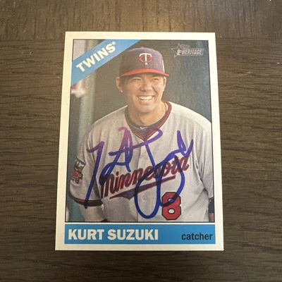 Kurt Suzuki 2015 Topps heritage #240 Minnesota Twins Autographed - Image 1 of 2