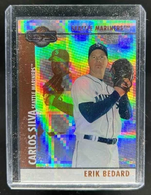 2008 Topps Co-Signers Erik Bedard Carlos Silva Hyper Plaid Bronze Auto #33/75 - Image 1 of 2