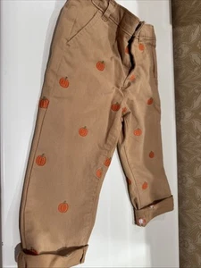 NEU Gymboree Kleinkind Junge Größe 2T hellbraun & orange Kürbis Hose - Bild 1 von 5