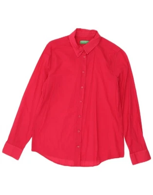 Camisa holgada Benetton para mujer UK 6 XS rosa algodón BK11 Foto 1 de 3
