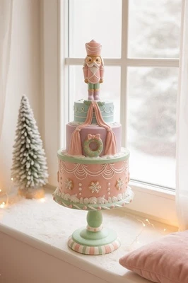 Clayre&Eef Torte, Weihnachtsdekoration, Pastell, Nussknacker - Bild 1 von 2