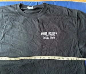 Janet Jackson Together Again Local Crew men's t shirt xl Black 🎼unworn Rare 46 - Picture 1 of 9