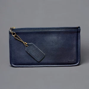 Coach Black Flat Skinny Case Zip Pouch - Picture 1 of 7