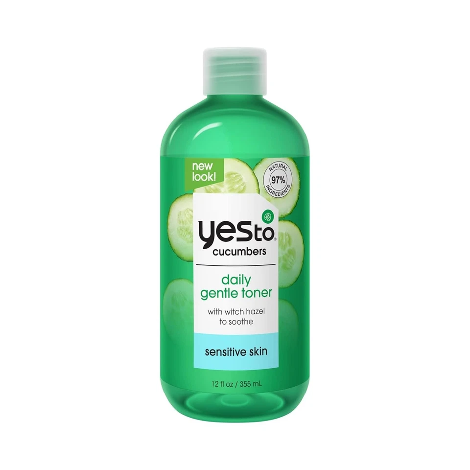 Yes To Cucumbers, toner calmante + calmante fl oz 12, pele sensível, equilíbrio...  - Imagem 1 de 4