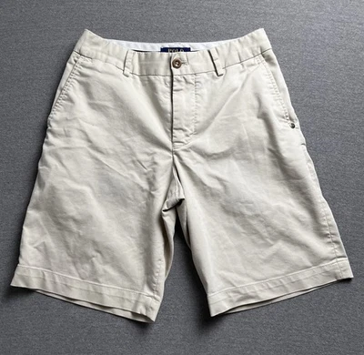 Polo Ralph Lauren Shorts Boys 12 Beige Cotton Twill Stretch Chino Crest Golf - Image 1 of 4