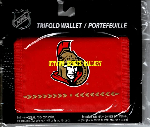 J.F. SPORTS OTTAWA SENATORS  3.5X5"TRIFOLD WALLET NEW IN ORIGINAL PACKAGE (M17) Cover
