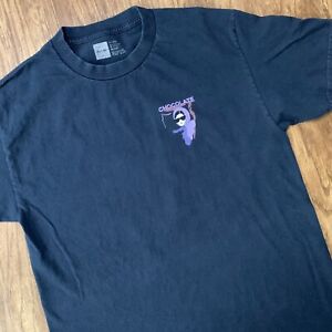 Chocolate Skateboards T Shirt Size Large Navy Blue With Flaws Skate Tee