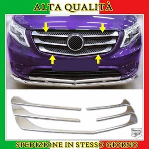 Cromo Modanature Griglia 5 pz ACCIAIO Per MERCEDES VITO W447 2014 AL 2019 - Picture 1 of 12