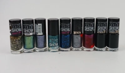 9 PACK MAYBELLINE COLOR SHOW STREET ART MIXED LOT COLORS IN DESCRIPTION - Image 1 of 4