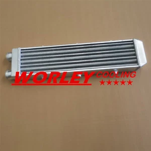 Full Aluminum Turbo Intercooler 2" 550x140x75 mm SAME SIDE Outlets brand new - Afbeelding 1 van 8