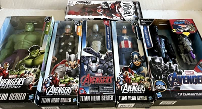 Boneco MARVEL TITAN HERO PANTERA NEGRA MÁQUINA DE GUERRA CAPITÃO AMÉRICA HULK Thor 12 - Imagem 1 de 4