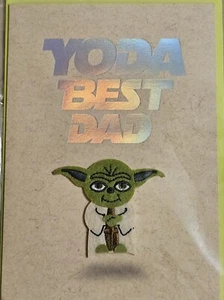 PAPYRUS DISNEY CELEBRATING YOU STAR WARS FATHER'S DAY YODA THE BEST CARD - Picture 1 of 5