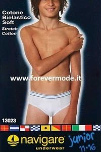 6 Slip da bambino Navigare in cotone con elastico esterno loggato art 13023 - Imagen 1 de 2