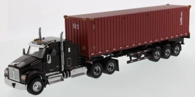 DIECAST MASTERS - KENWORTH T880 SFFA 6x4 con portacontainer e container 40 pi... - Immagine 1 di 4