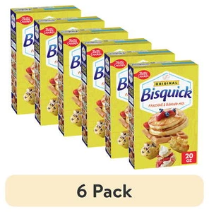 (6 pack) Betty Crocker Bisquick Pancake and Baking Mix, Original, 20 oz - Picture 1 of 9