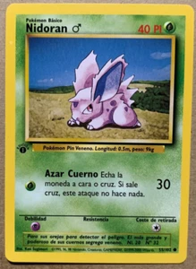 1st Edition SPANISH Nidoran 55/102 Base Set - Common Pokemon Card - LP - Picture 1 of 2