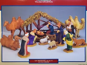 RETRO 2003 LEMAX SET 14 POLYRESIN KRIPPE SET - Bild 1 von 11