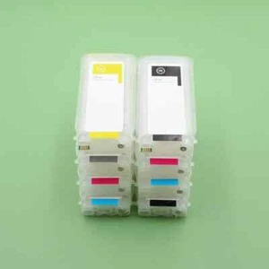 8Color 70 Refillable Ink Cartridge With Auto Reset Chips For HP Z2100 Z5200 - Picture 1 of 6
