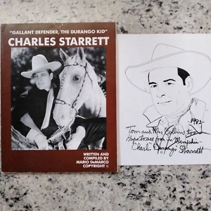 Charles Durango Starrett SIGNED Photo Book 30s Movie Actor Westerns Cowboy Star - Picture 1 of 10