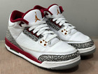 Nike Air Jordan 3 III Retro Cardinal Red 398614-126 Youth Shoes size 7Y