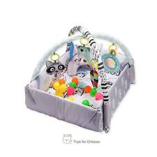 4-IN-1 Baby Play Gym Mats Activity Cotton Ball Pit Fence Newborn Infant Toddler