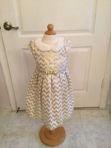Jona Michelle Girl’s Gold Dress Size 4T - Picture 1 of 5